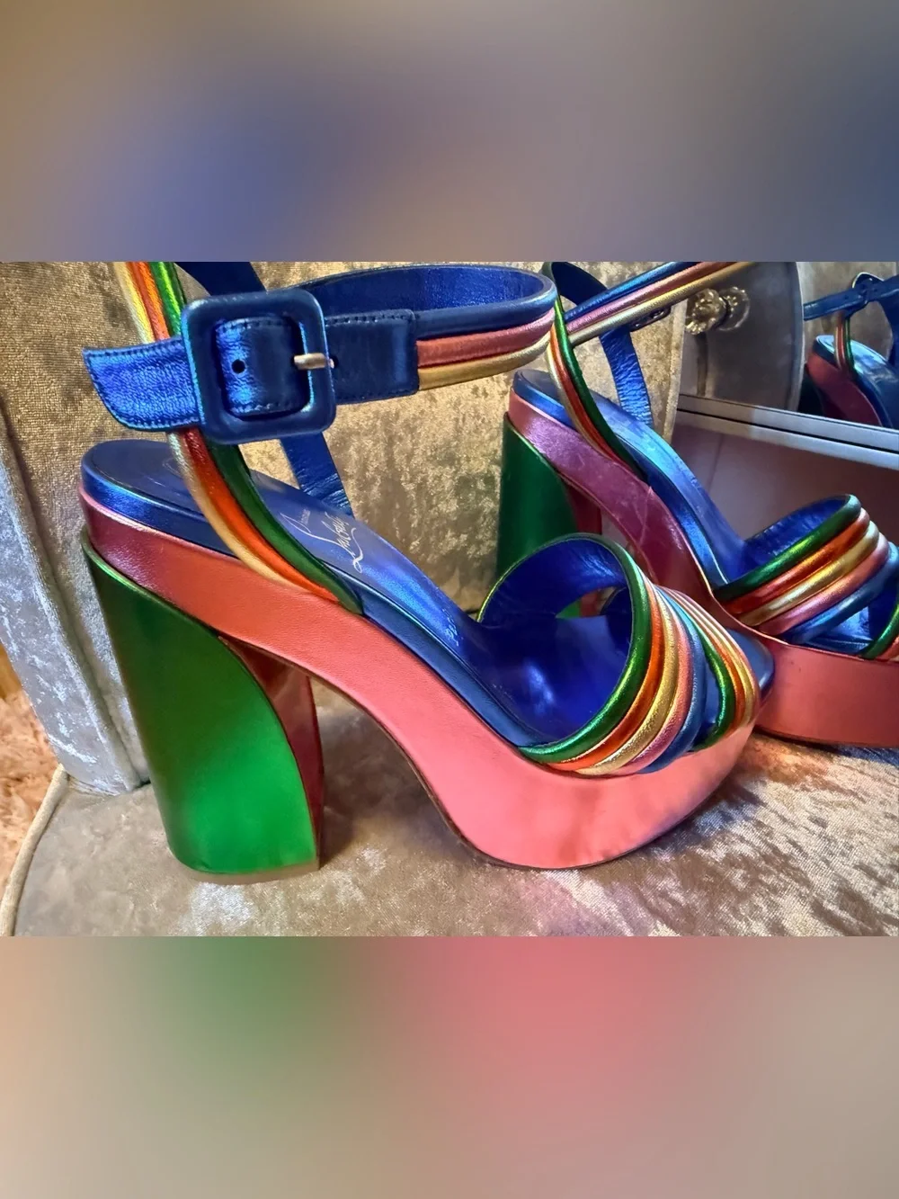 Christian Louboutin Manola Disco Platform heels